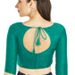 Aastha Fashion Aqua Art Silk Sweet Heart Neck style Matty in Sleeves Readymade Blouse
