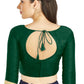 Aastha Fashion Green Art Silk Sweet Heart Neck style Matty in Sleeves Readymade Blouse
