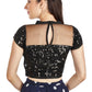 Aastha Fashion Black Net Collar Neck Sequence Work Readymade Blouse