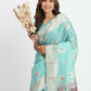 Shree Shyam Fashion Linen Cotton Sea Green Saree