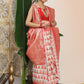 Shree Shyam Fashion Linen Cotton Red & White Saree