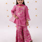 Lil Drama Khilkhilahat Pink Kurta Sharara With Dupatta Set For Girls | Swadesiicart
