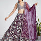 House of Panchhi Burgundy Net heavy Sequinse embroidery Semi-Stitched Lehenga choli & Dupatta | Swadesiicart