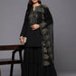 Ahalyaa Women's Traditional wear Kurta Set - Black | Swadesiicart