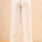 Juniper Women White Rayon Solid Straight Palazzo | Swadesiicart