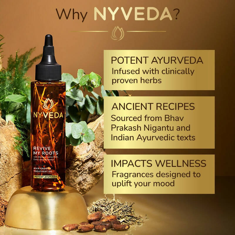 Nyveda Hair Growth Treatment Oil | Revive My Roots | Swadesiicart