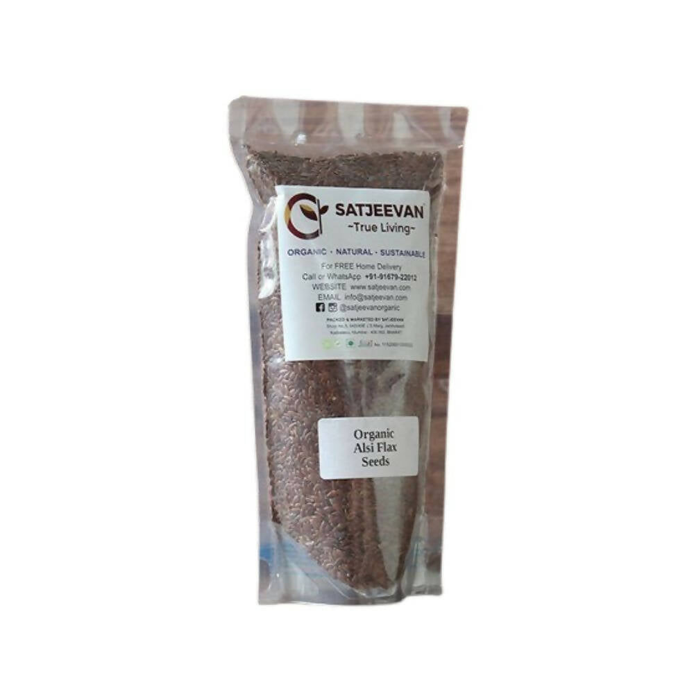 Satjeevan Organic Alsi Flax Seeds - Swadesiicart