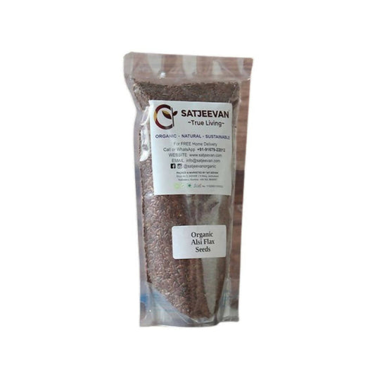 Satjeevan Organic Alsi Flax Seeds - Swadesiicart