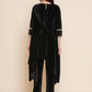 Women Republic Black Velvet Kaftaan Style Kurta With Pants | Swadesiicart