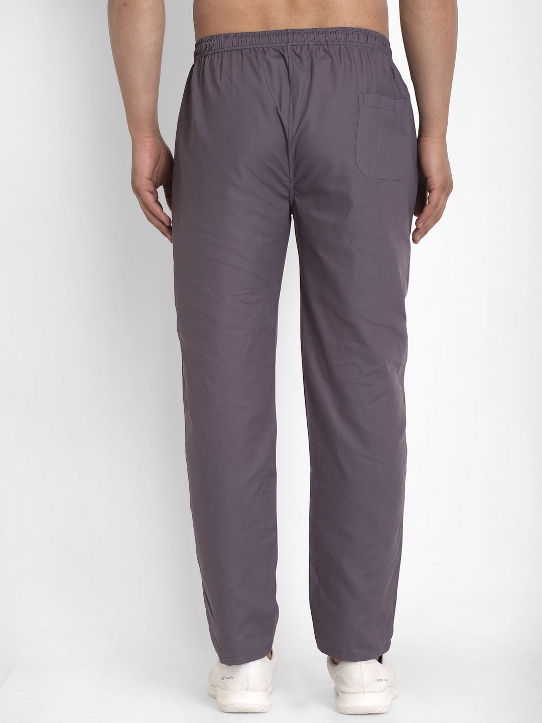Jainish Men's Grey Solid Cotton Track Pants ( JOG 011Grey ) - Swadesiicart