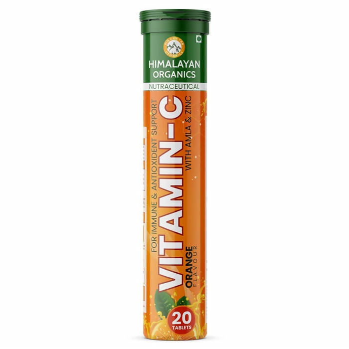 Himalayan Organics Vitamin-C Orange Flavour With Amla & Zinc Tablets | Swadesiicart