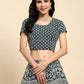 Blue Georgette Thread Embroidered Lehenga Choli with Dupatta - Tanya