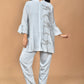 Morchari Women Hand Embroidery Co-Ords-Grey - Swadesiicart