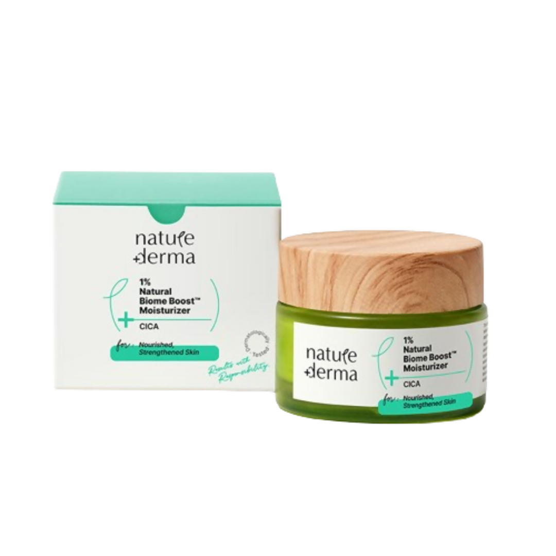 Nature Derma 1% Natural Biome-Boost Moisturizer With CICA | Swadesiicart