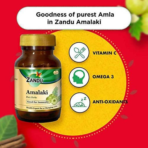 Zandu Amalaki Pure Herbs Capsules | Swadesiicart