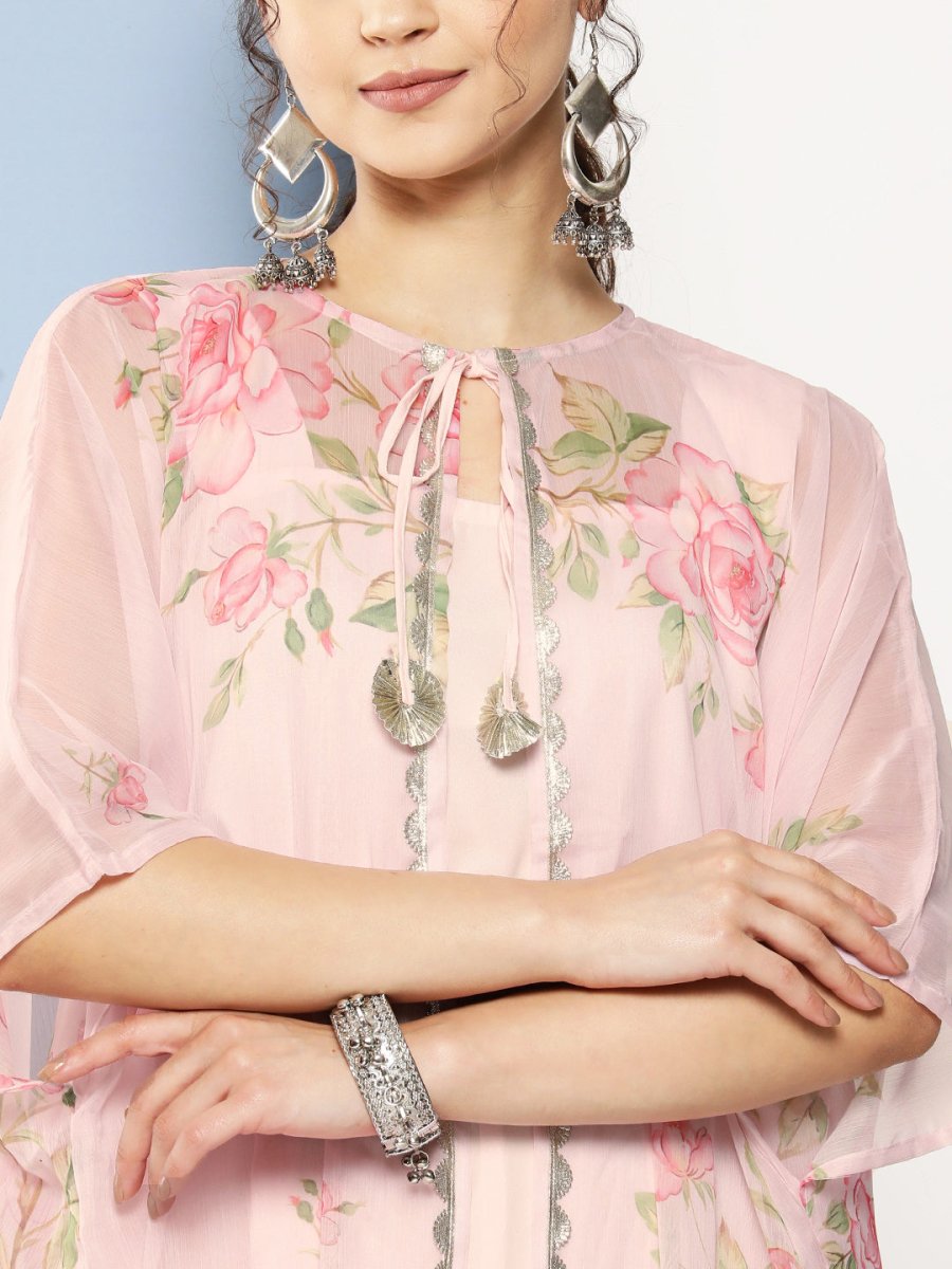 Ahalyaa Women Solid Crepe Co-Ords With Shrug - Swadesiicart