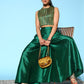Ahalyaa Women Green & Gold-Toned Printed Co-ords - Swadesiicart