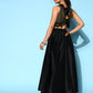 Ahalyaa Women Black & Gold-Toned Printed Co-ords - Swadesiicart