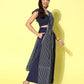 Ahalyaa Striped Top with Palazzos and Dupatta | Swadesiicart