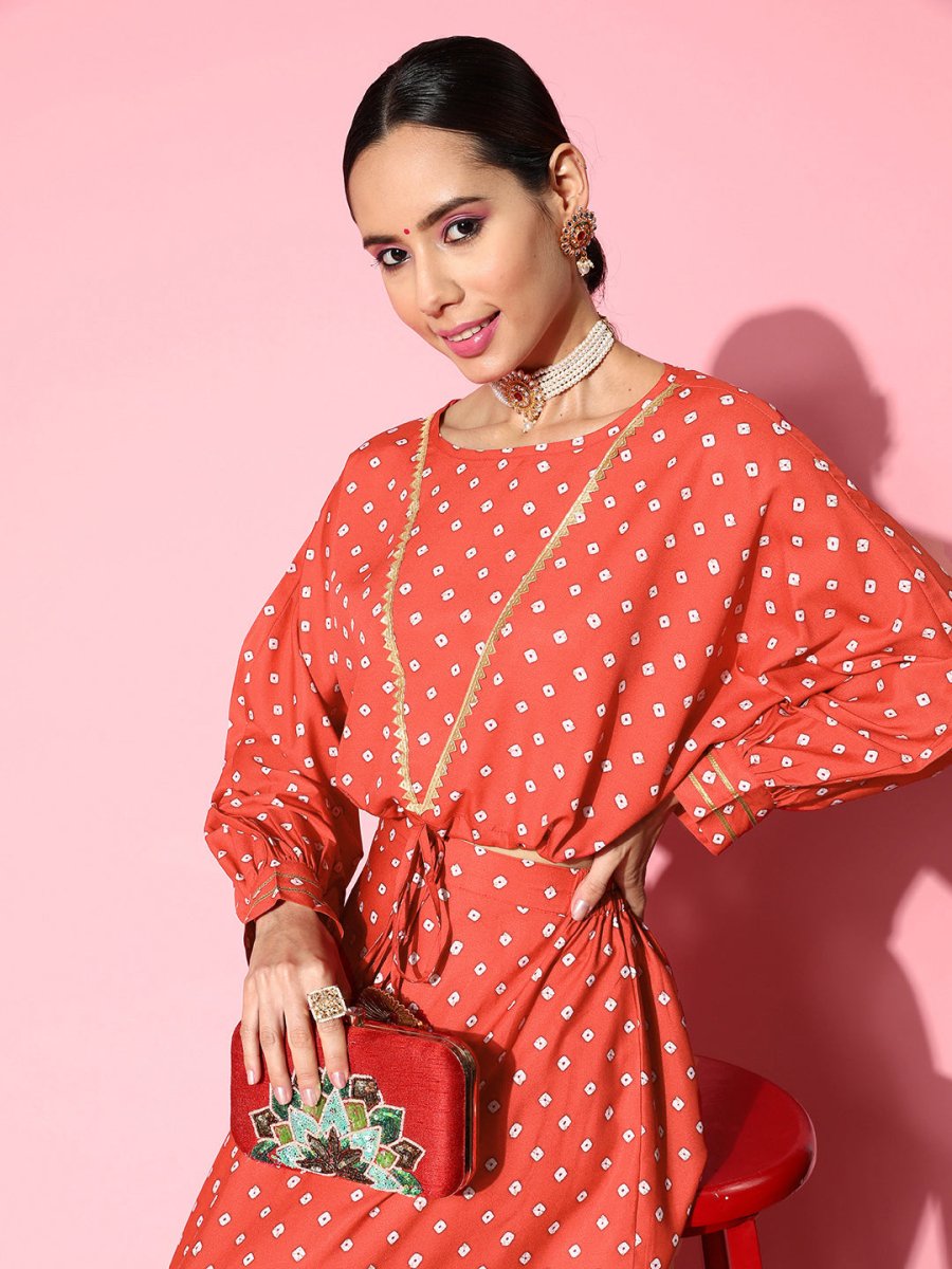 Ahalyaa Printed Crepe Co-Ords - Swadesiicart