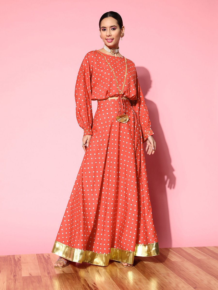 Ahalyaa Printed Crepe Co-Ords - Swadesiicart