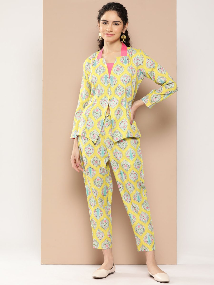 Ahalyaa Women Ethnic Motifs Printed Co-Ords - Swadesiicart