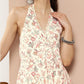 Ahalyaa Women Pink Floral Printed Empire Gotta Patti Kurta with Churidar | Swadesiicart