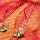 Ahalyaa Orange Striped Ethnic Maxi Dress | Swadesiicart