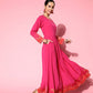 Ahalyaa Ethnic Motifs Crepe Ethnic Maxi Dress | Swadesiicart