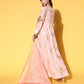 Ahalyaa Pink Empire Gotta Patti Ethnic Dress With Dupatta | Swadesiicart