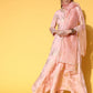 Ahalyaa Pink Empire Gotta Patti Ethnic Dress With Dupatta | Swadesiicart