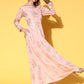 Ahalyaa Pink Empire Gotta Patti Ethnic Dress With Dupatta | Swadesiicart