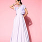 Ahalyaa Floral Ethnic Maxi Dress with Jacket | Swadesiicart