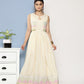 Ahalyaa Women Checked Maxi Ethnic Dress | Swadesiicart