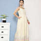 Ahalyaa Women Checked Maxi Ethnic Dress | Swadesiicart