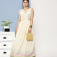 Ahalyaa Women Checked Maxi Ethnic Dress | Swadesiicart