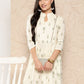 Ahalyaa Tropical Printed Gathered Empire Ethnic Dress | Swadesiicart