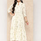 Ahalyaa Tropical Printed Gathered Empire Ethnic Dress | Swadesiicart