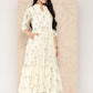 Ahalyaa Tropical Printed Gathered Empire Ethnic Dress | Swadesiicart