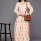 Ahalyaa Floral Print Puff Sleeves Maxi Ethnic Dress | Swadesiicart