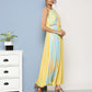 Ahalyaa Women Colourblocked Maxi Ethnic Dress | Swadesiicart