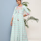 Ahalyaa Women Printed Tie-Ups Maxi Ethnic Dress | Swadesiicart