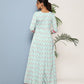 Ahalyaa Women Printed Tie-Ups Maxi Ethnic Dress | Swadesiicart