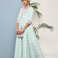 Ahalyaa Women Printed Tie-Ups Maxi Ethnic Dress | Swadesiicart