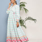 Ahalyaa Women Printed Tie-Ups Maxi Ethnic Dress | Swadesiicart