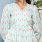 Ahalyaa Women Printed Tie-Ups Maxi Ethnic Dress | Swadesiicart