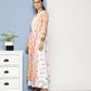 Ahalyaa Women Printed Layered Maxi Ethnic Dress | Swadesiicart