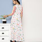 Ahalyaa Women Printed Layered Maxi Ethnic Dress | Swadesiicart