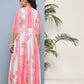 Ahalyaa Women Printed Layered Maxi Ethnic Dress | Swadesiicart