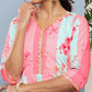 Ahalyaa Women Printed Layered Maxi Ethnic Dress | Swadesiicart